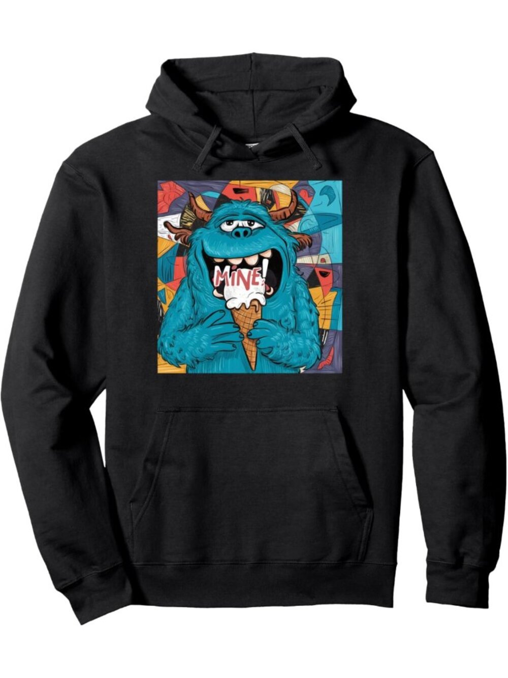 Funny Monster Ice Cream Cone Pullover Hoodie - Cute & Comfy Graphic Sweatshirt